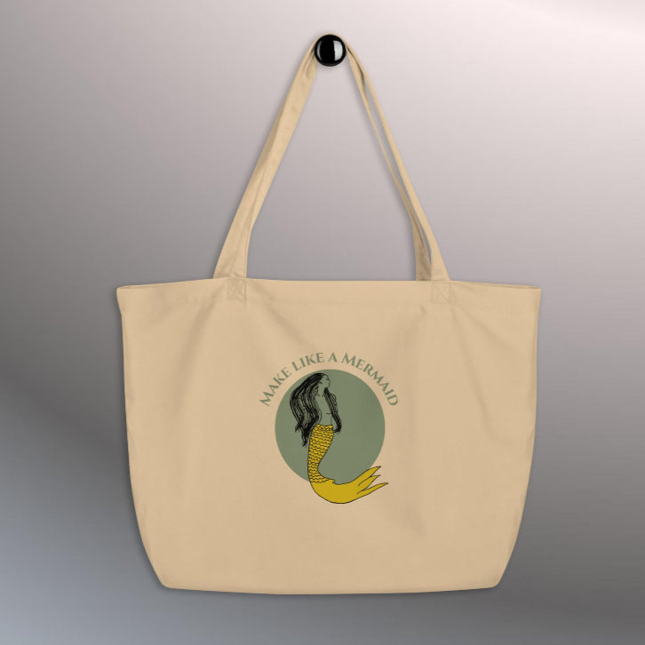Illustrated Mermaid tote bag