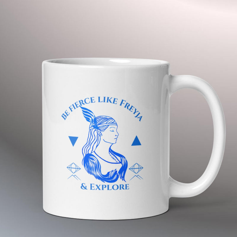 Freyja  nordic goddess outdoor  themed ceramic mug