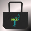 hiking themed eco tote bag