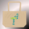 large hiking themed eco tote  bag