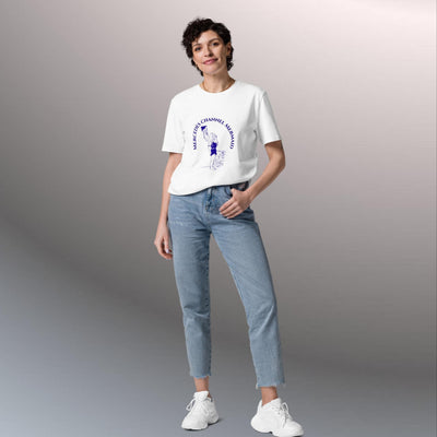 womens  illustrated swimming t-shirt
