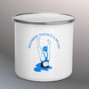 Swimming themed  enamel mug