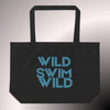 large wild swimming design  organic tote bag